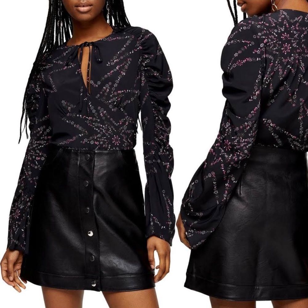 Topshop Regular Star Print Prairie
Blouse Top